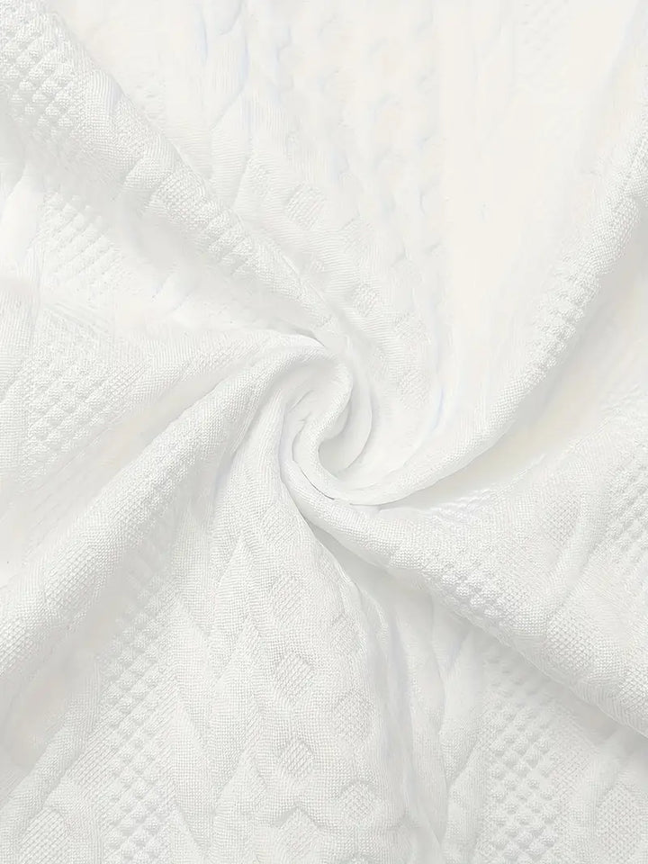 Elvarine | Textured Zip-Up Bomber Jacket