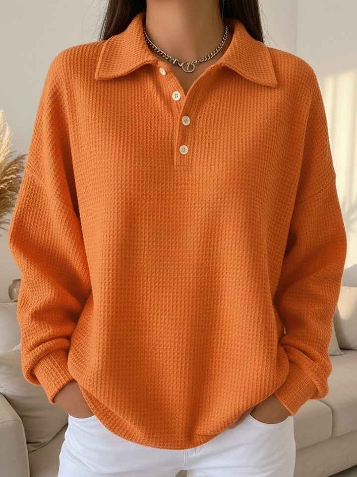Ava | Soft Knit Polo Sweater