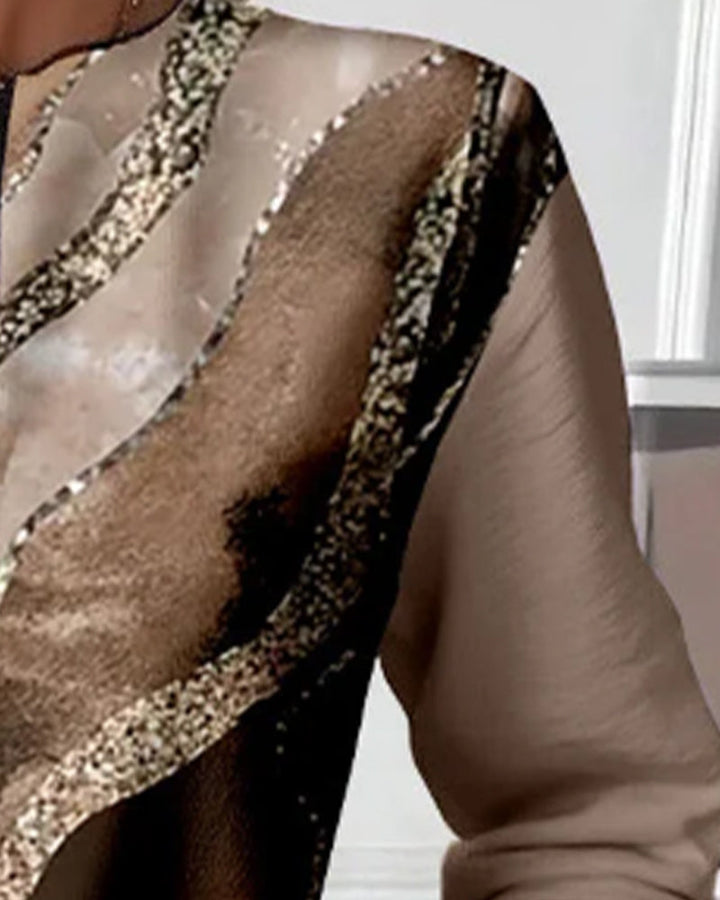 Victoria | Half-Zip Sweatshirt With Vintage Print